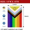 New Intersex Progress Pride Garden Flag 12x18 Double Sided- Mini Progressive Gay Pride Rainbow Yard Lawn Flag Outdoor Yard Decorative